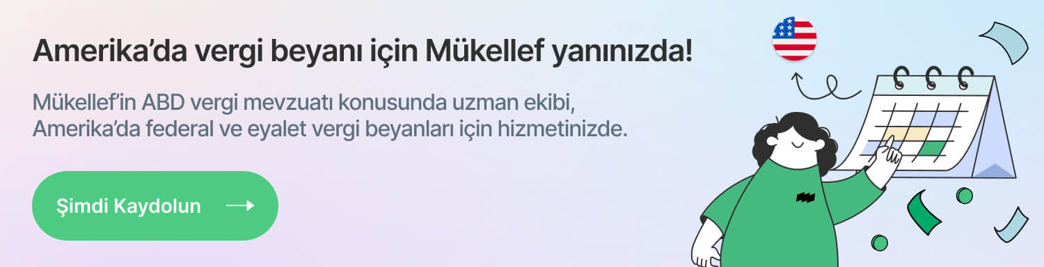 Amerika'da vergi beyanı için Mükellef yanınızda!